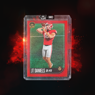 JT Daniels Red 1st Ever Glow Rookie /25