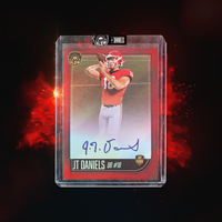 JT Daniels Autographed Red Glow 1st Ever Rookie /10