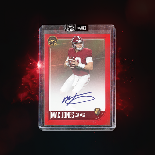 Mac Jones 1st Ever Autographed Red Glow Rookie /10