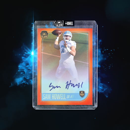 Sam Howell Autographed Orange Glow 1st Ever Rookie /25