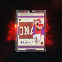 JT Daniels Game Used Logo 1/1 Rookie Patch Auto 1st Ever